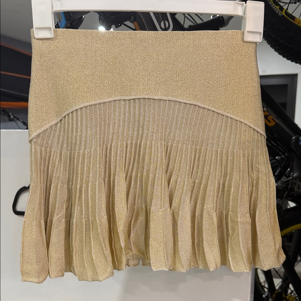 Chic Gold Mini Skirt